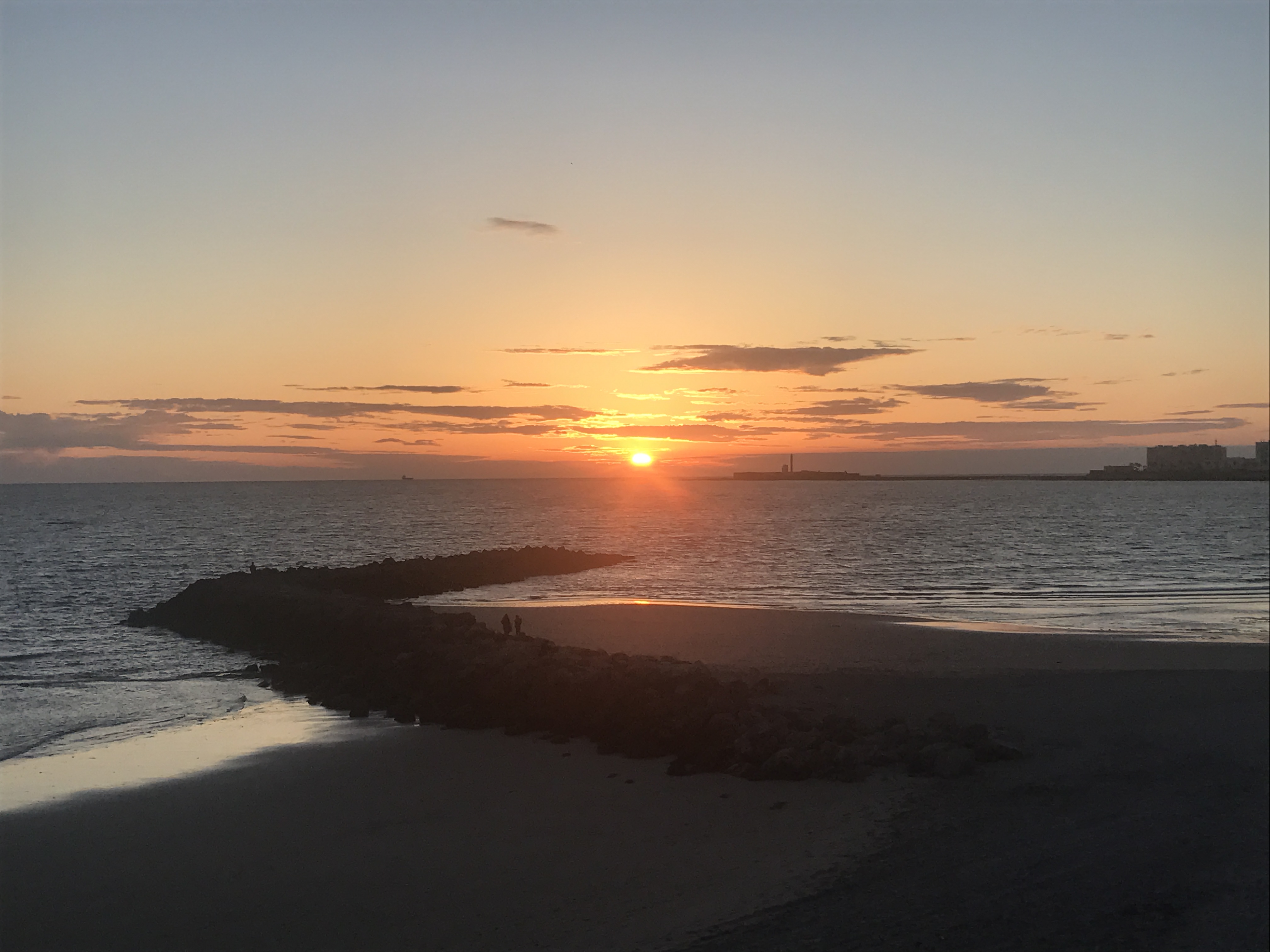 Coucher du soleil à Cadix